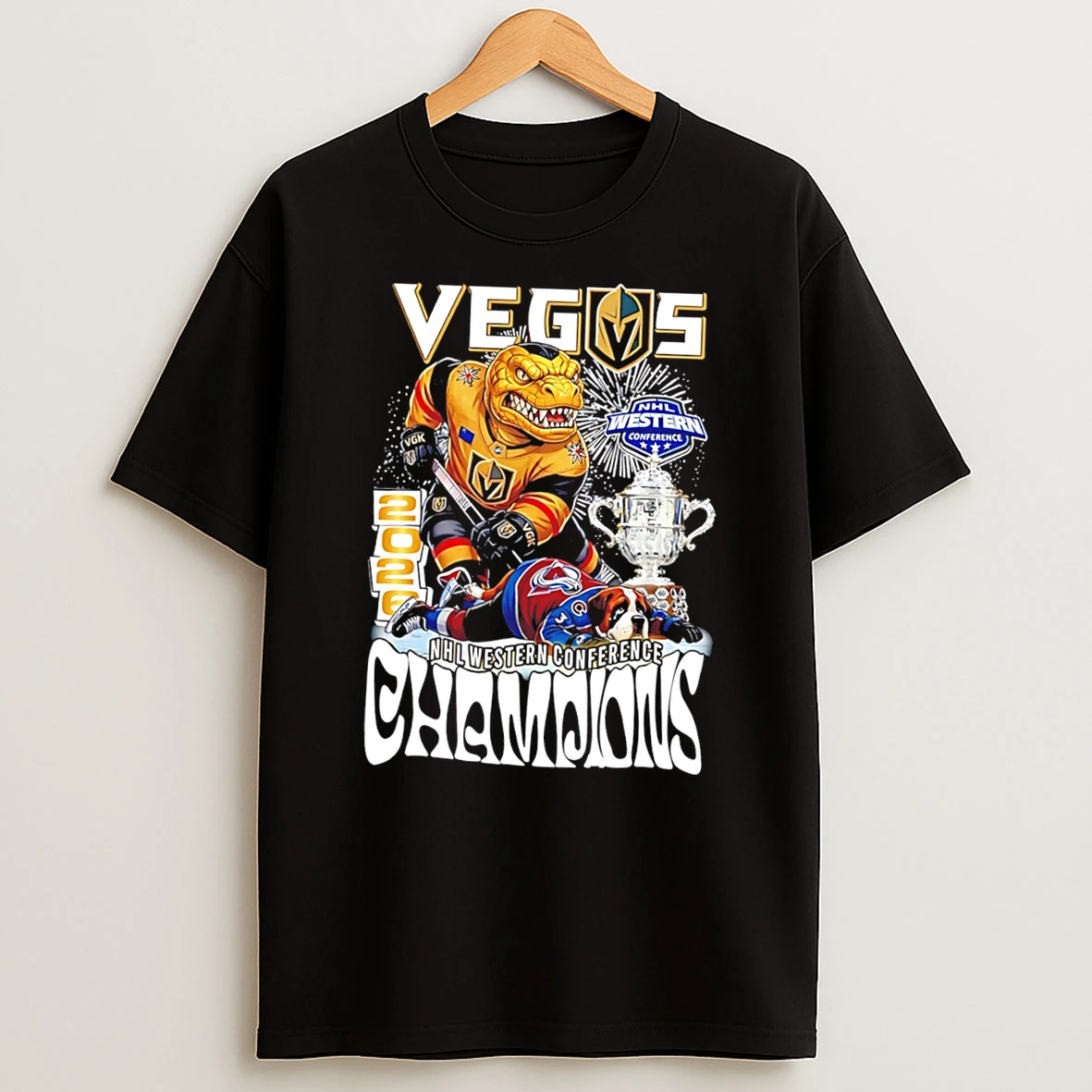 Vegas Golden Knights Western Conference Championship Mascot Tee Tshirt Hoodie
