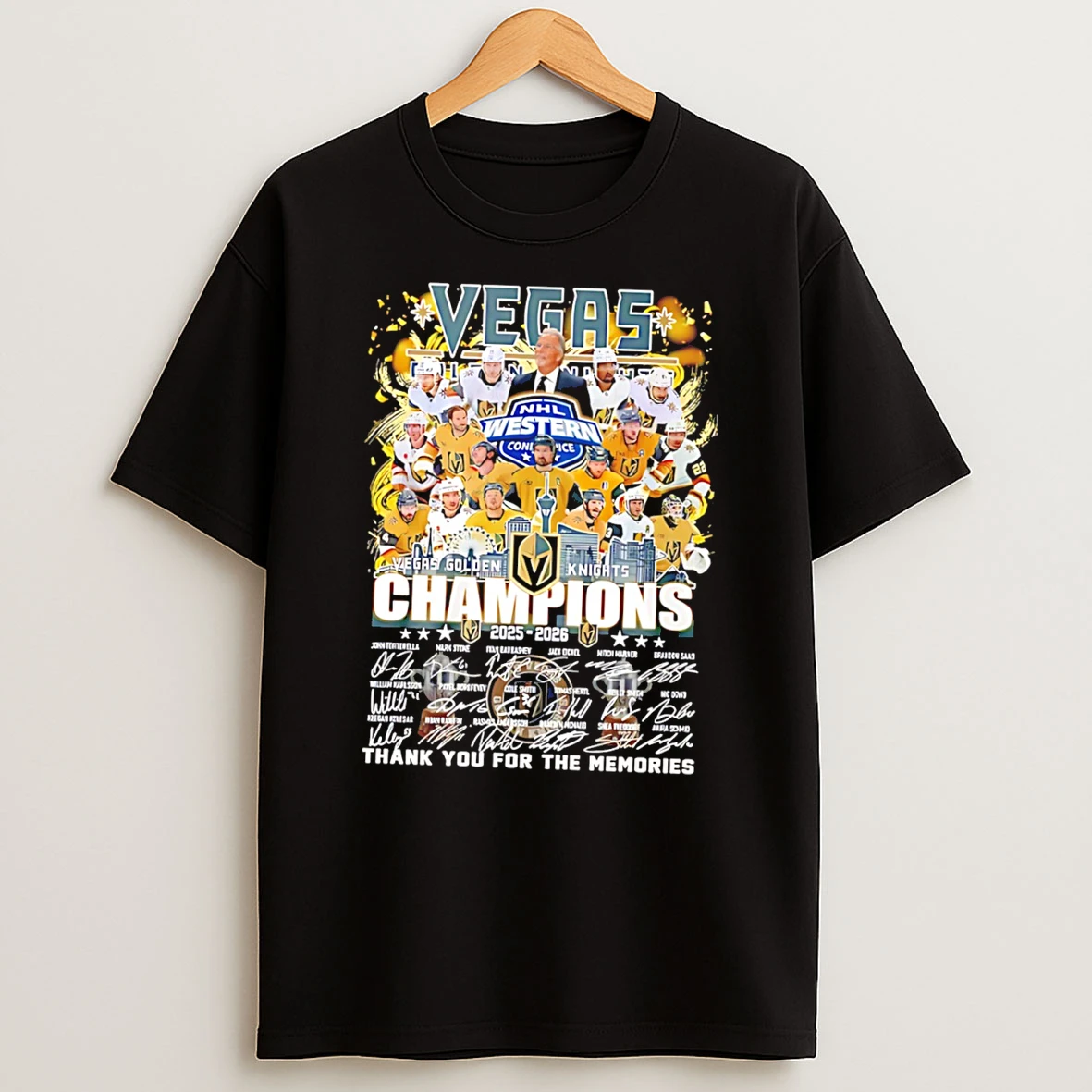 Vegas Golden Knights Champions 2025 2026 Thank You For The Memories Tee Tshirt Hoodie