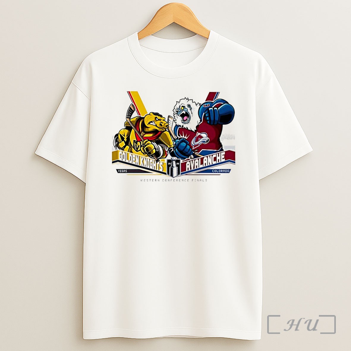 Vegas Golden Knights Vs Colorado Avalanche Western Conference Finals Nhl Mascot T Shirt