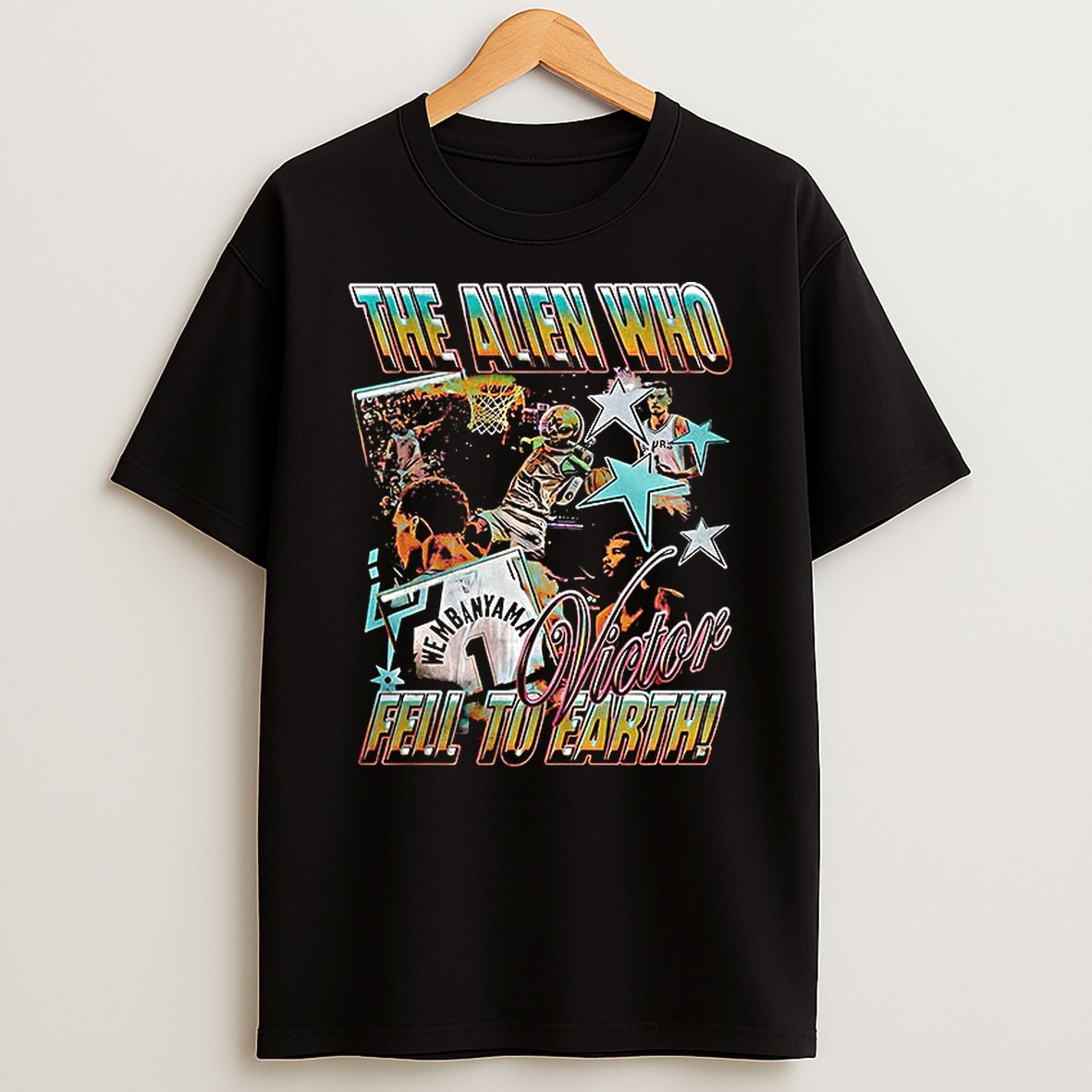 Victor Wembanyama San Antonio Spurs The Alien Who Fell To Earth T Shirt
