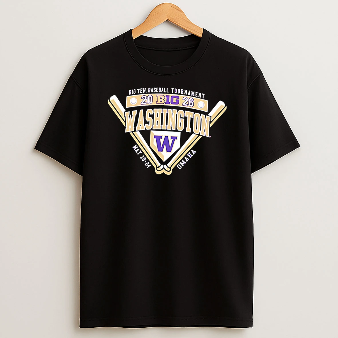 Washington Huskies 2026 Big Ten Baseball Tournament Participant Tee Tshirt Hoodie