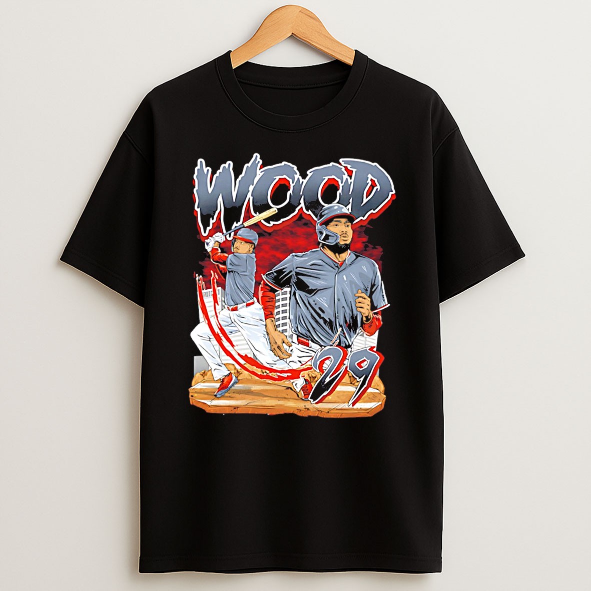 Washington Nationals James Wood Hand Drawn Artwork Tee T Shirt