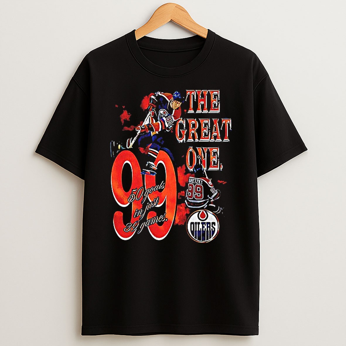 Wayne Gretzky Edmonton Oilers The Great One T Shirt