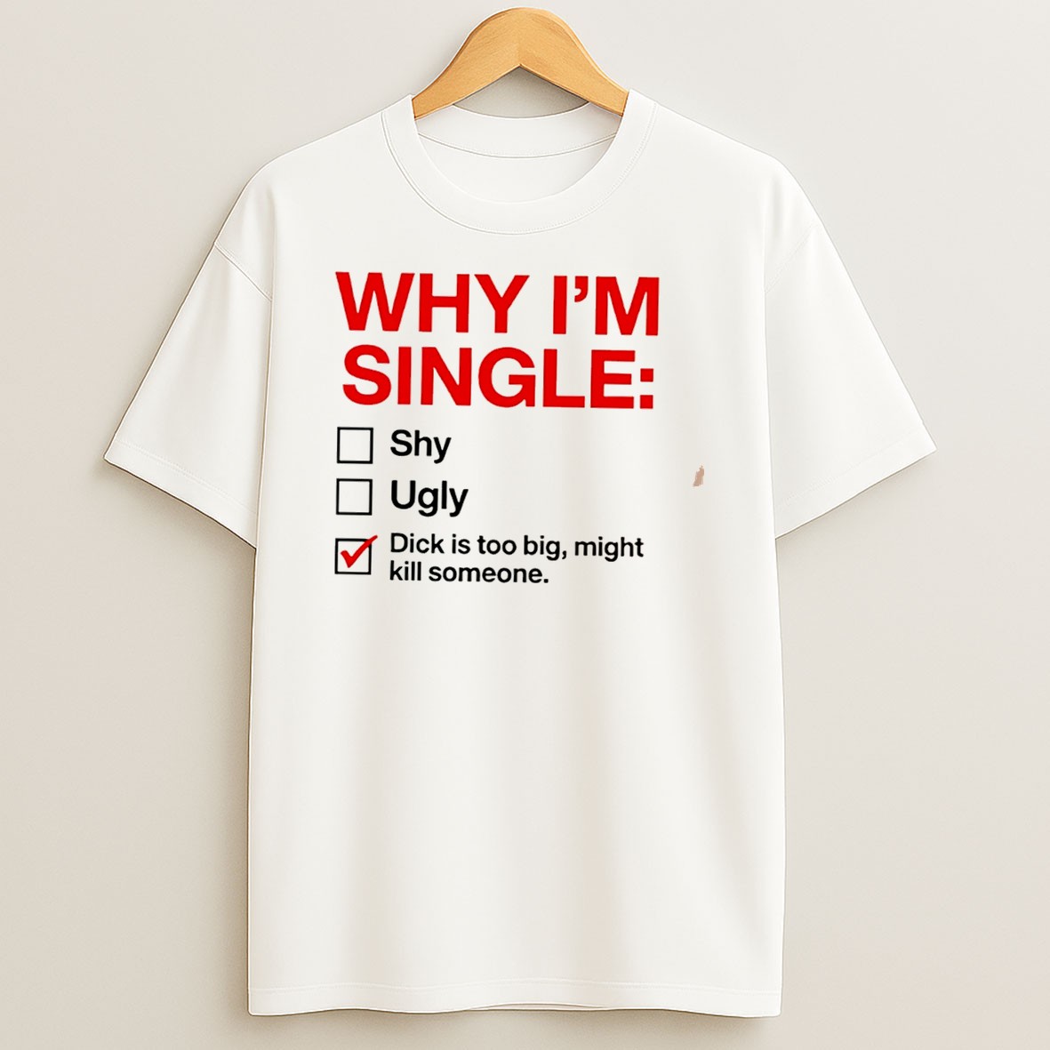 Why Im Single Checklist Dirty Joke Adult Humor Tee T Shirt