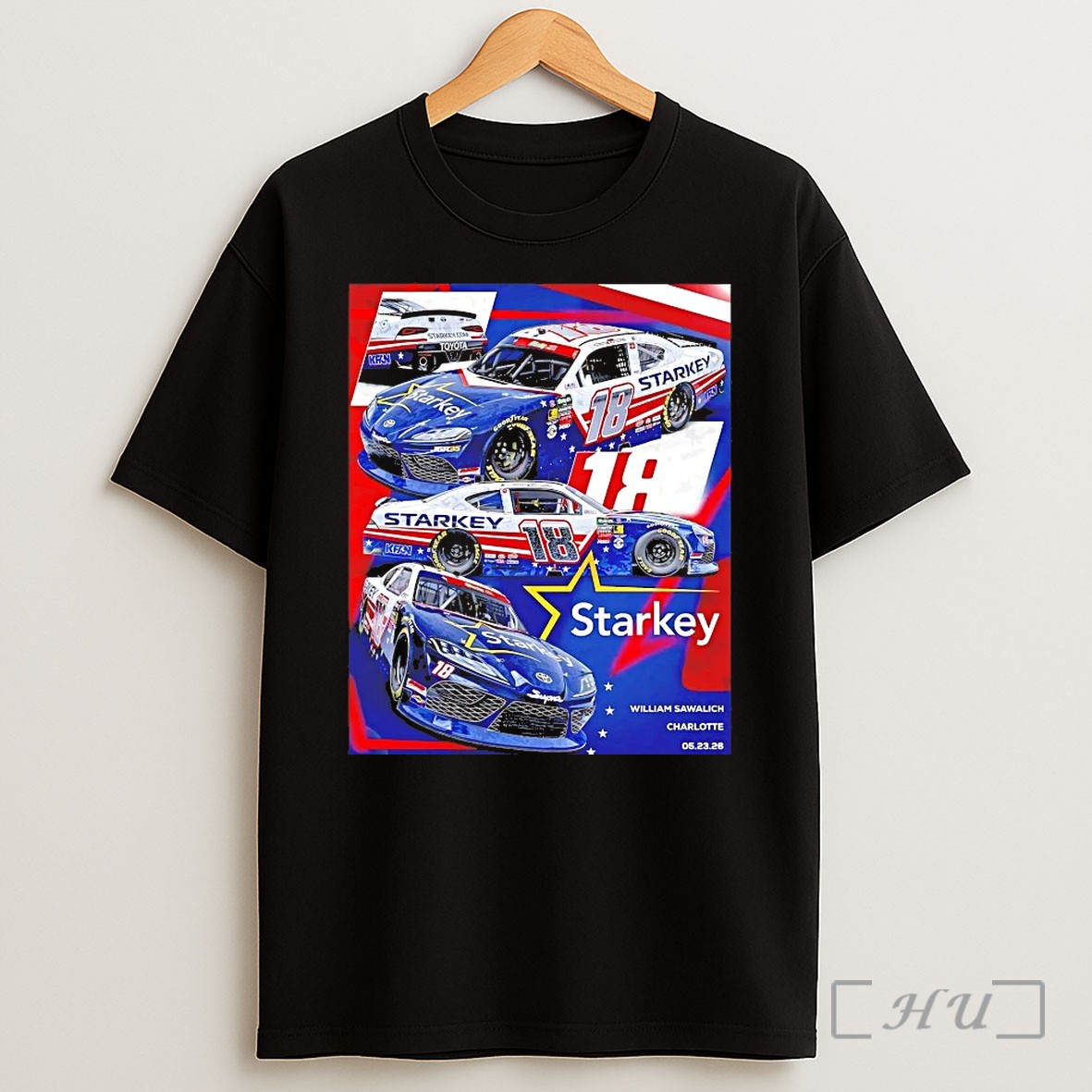 William Sawalich Joe Gibbs Racing Starkey Hearing Charlotte Motor Speedway T Shirt