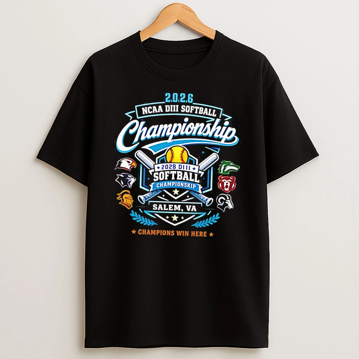 2026 Ncaa Division Iii Softball Championship Salem Va Champions Win Here Tee Tshirt Hoodie