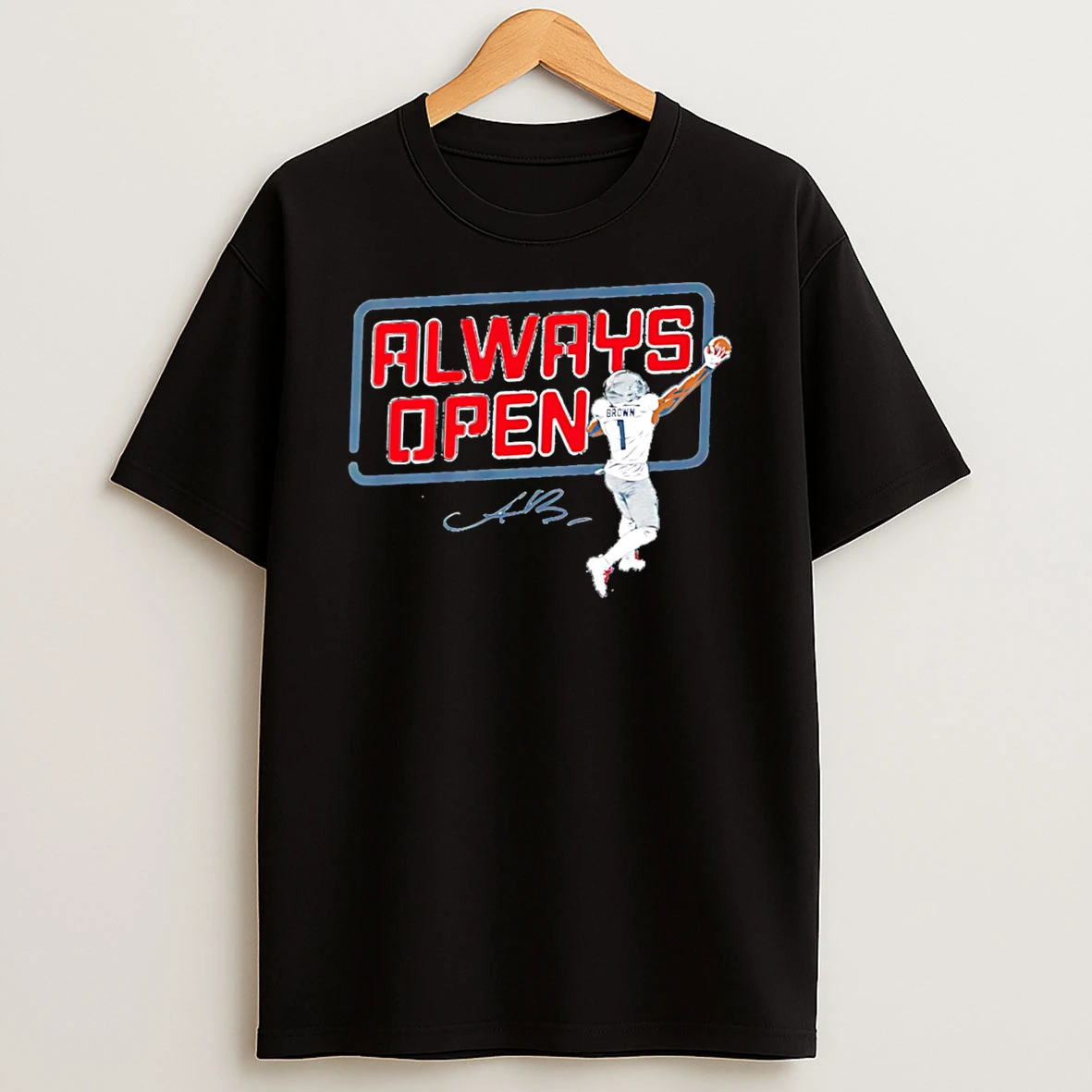 A J Brown New England Patriots Always Open New England Signature Tee Tshirt Hoodie