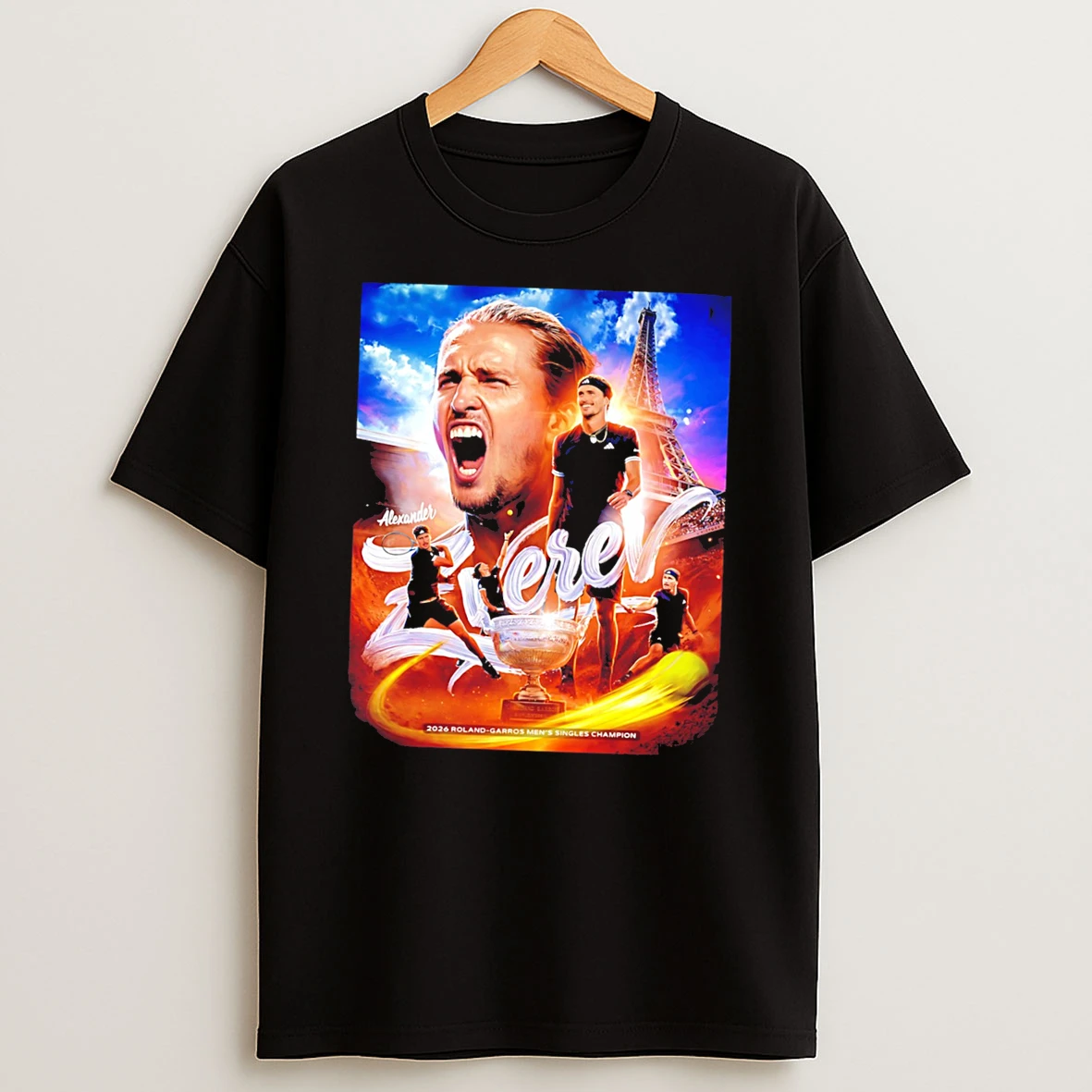 Alexander Zverev 2026 Roland Garros Mens Singles Champion Tee Tshirt Hoodie