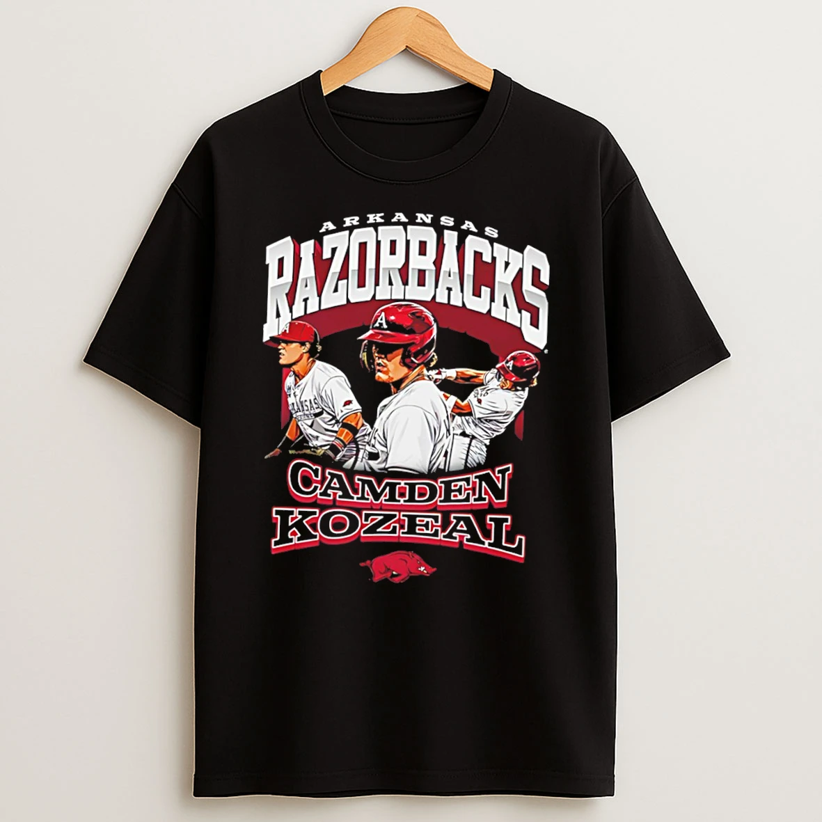 Arkansas Razorbacks Camden Kozeal Vintage Tee Tshirt Hoodie