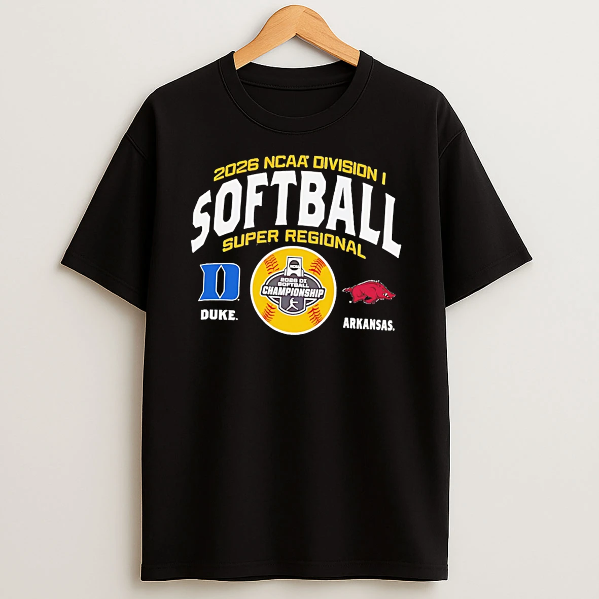 Arkansas Razorbacks Vs Duke Blue Devils 2026 Ncaa Softball Super Regional Matchup Tee Tshirt Hoodie