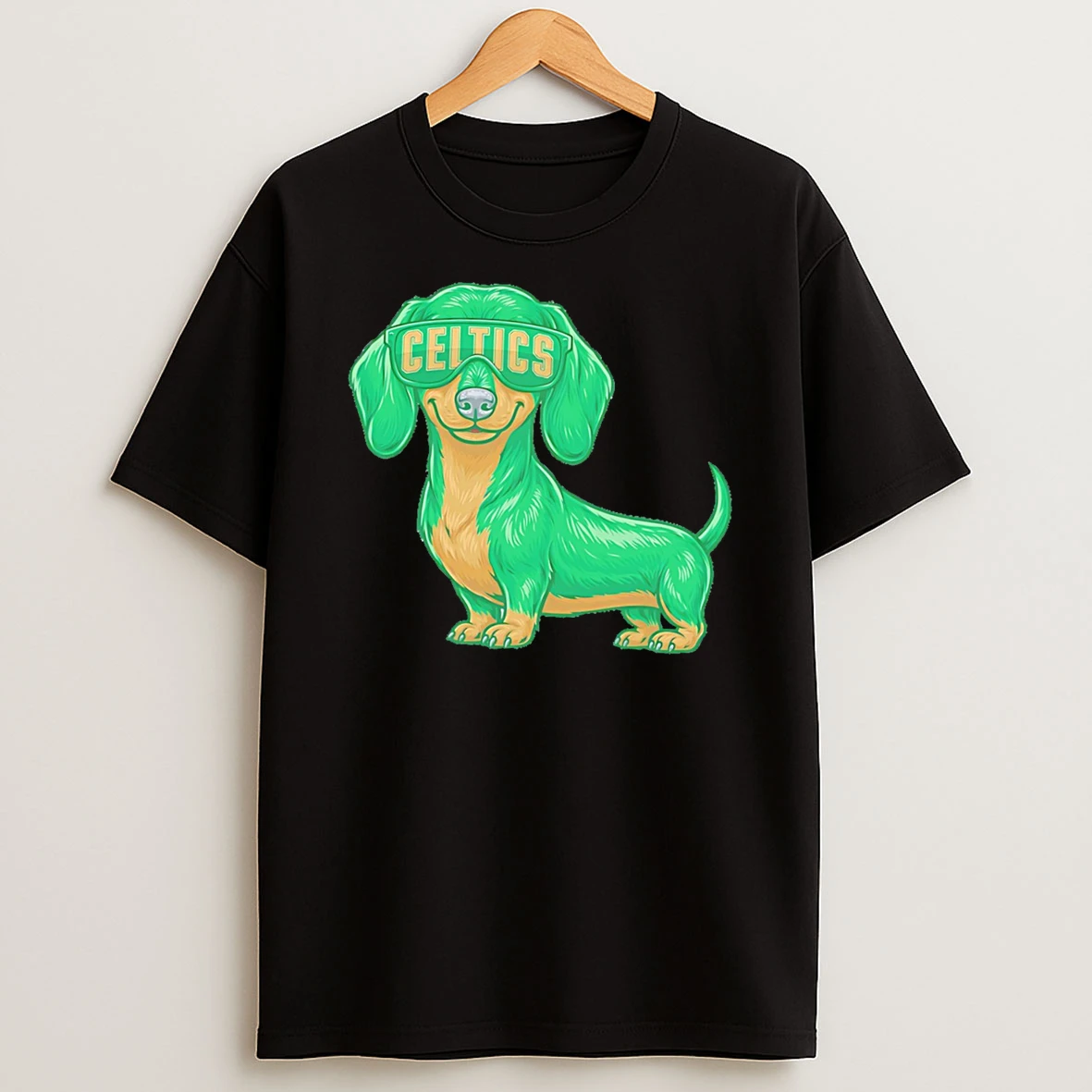 Boston Celtics Dachshund Dog Cartoon Tee Tshirt Hoodie