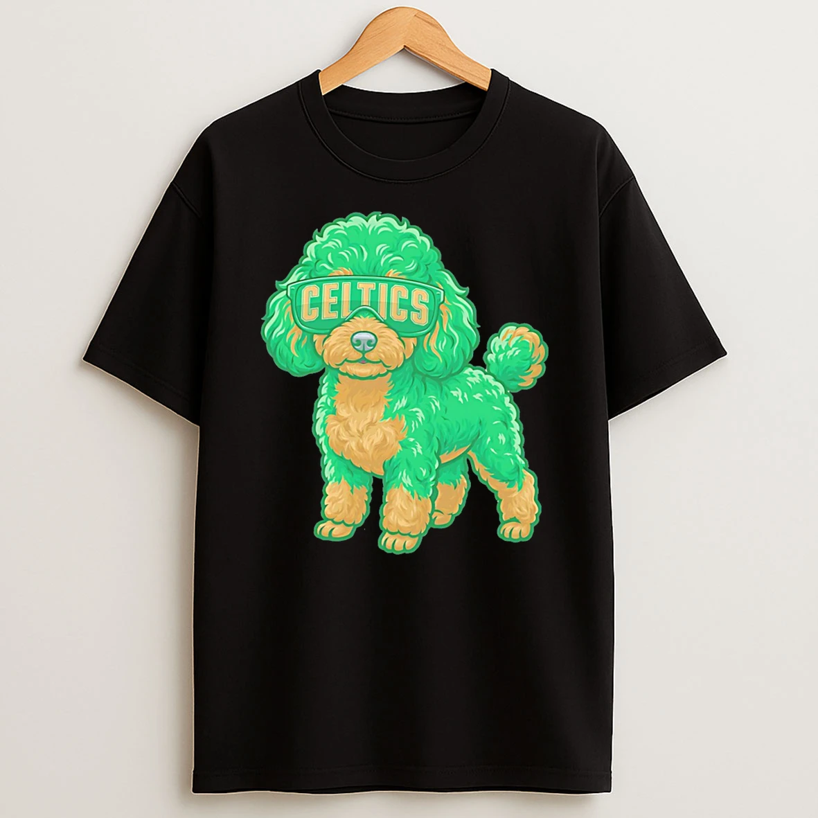 Boston Celtics Teacup Poodle Cartoon Tee Tshirt Hoodie