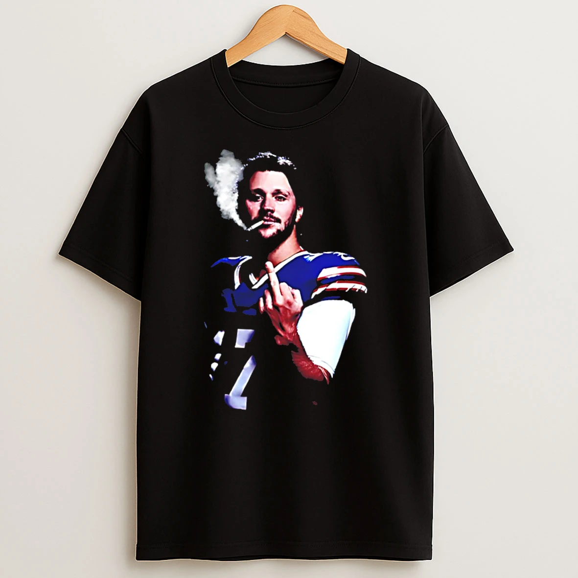 Buffalo Bills Josh Allen Middle Finger Fuck The Haters Tee Tshirt Hoodie