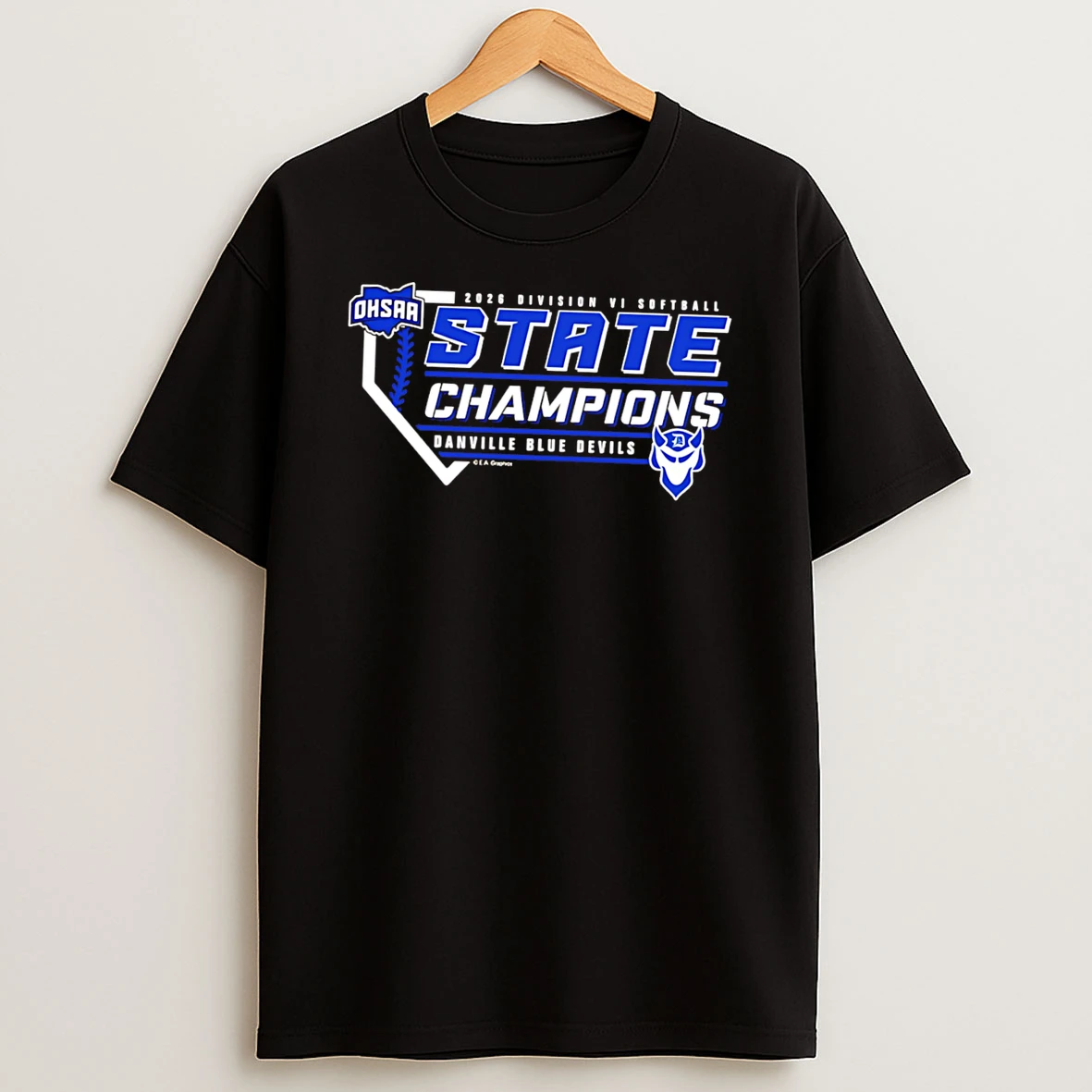 Danville Blue Devils 2026 Ohsaa Softball D6 State Champions Tee Tshirt Hoodie