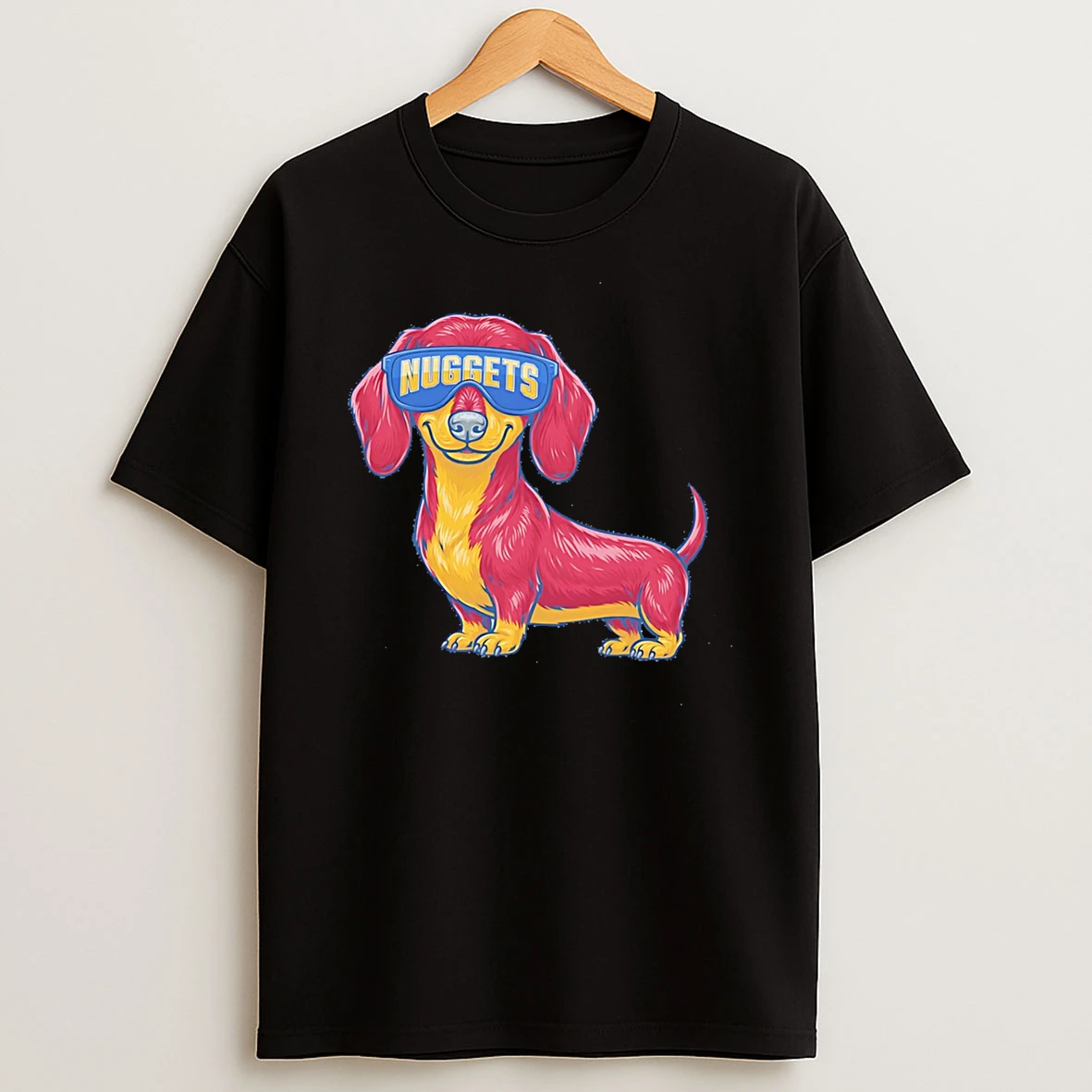 Denver Nuggets Dachshund Dog Cartoon Tee Tshirt Hoodie