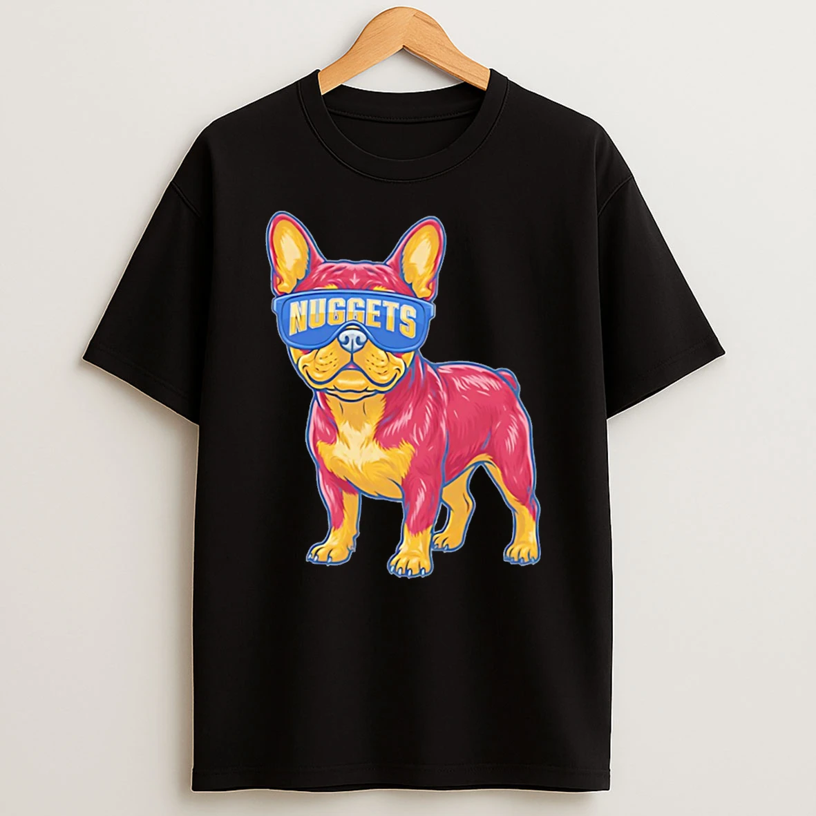Denver Nuggets French Bulldog Cartoon Tee Tshirt Hoodie
