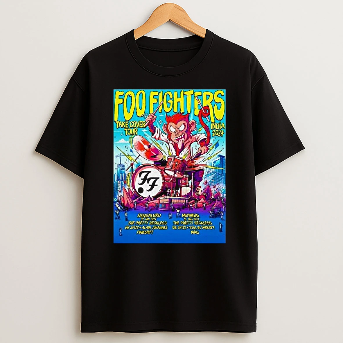Foo Fighters Tour India Jan 2027 T Shirt