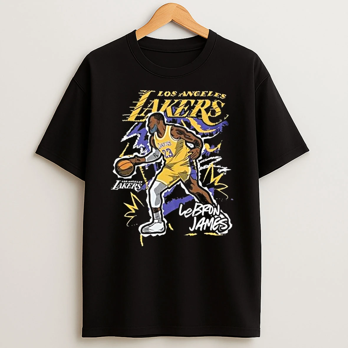 Lebron James Los Angeles Lakers Mitchell Ness Chalked Up T Shirt