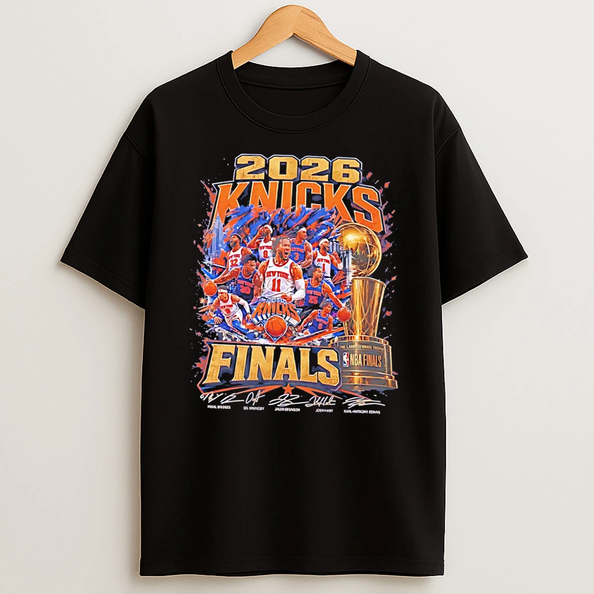 New York Knicks 2026 Nba Finals Team Members Illustrated Tee Tshirt Hoodie