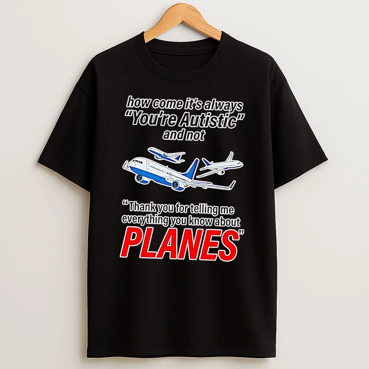 Officials Autistic Planes Neurodivergent Special Interest Tee Premium T Shirt Sweatshirt Hoodie