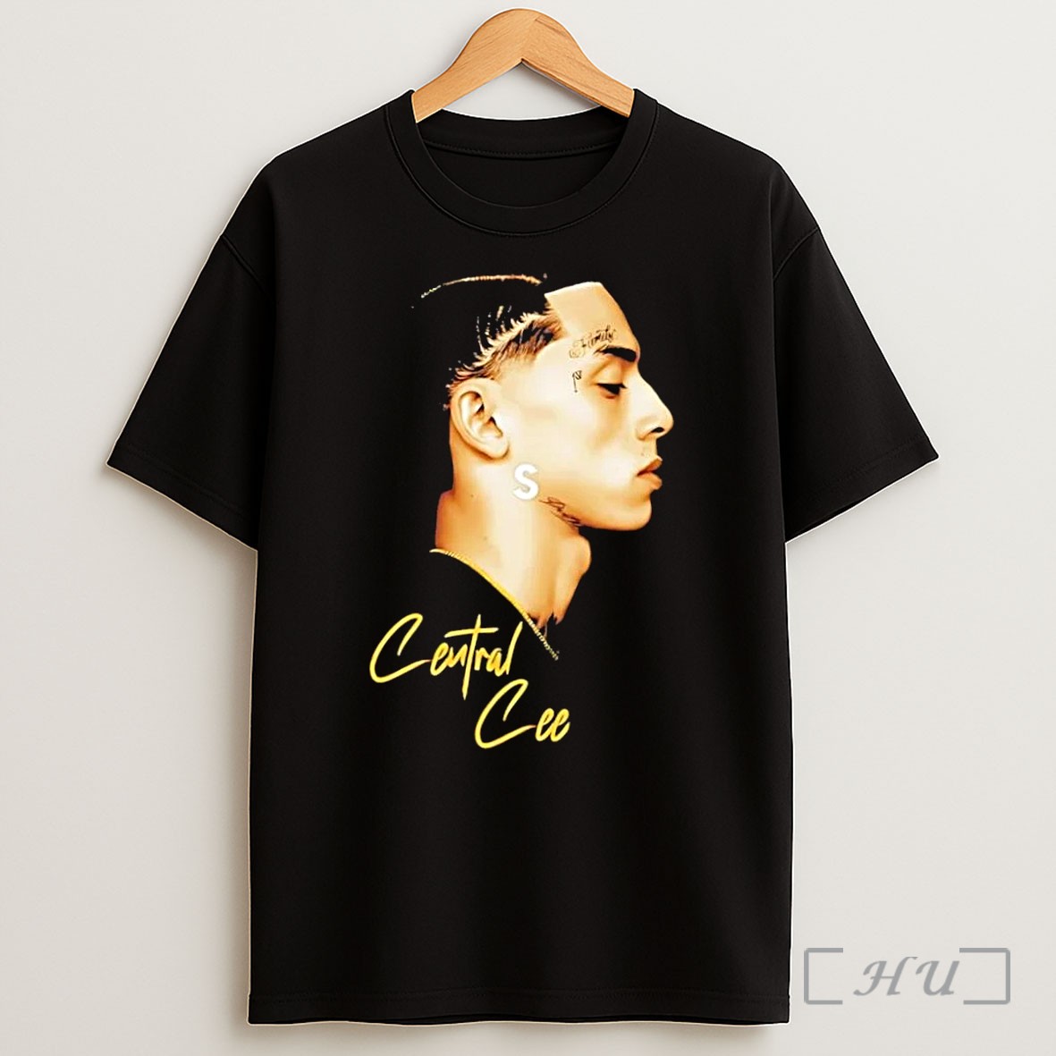 Officials Central Cee Family 1st Profile Portrait Mens Black Shirt