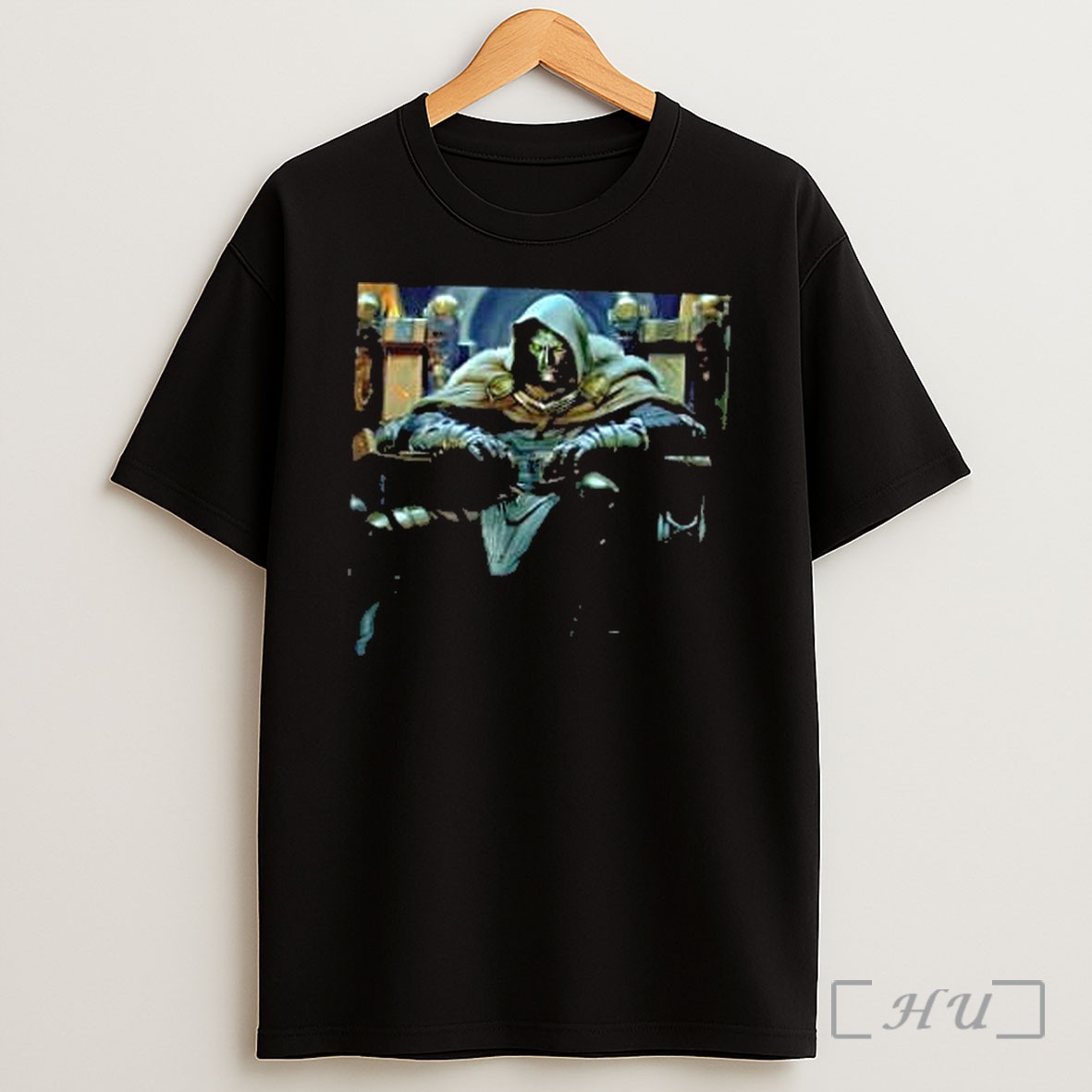 Officials Doctor Doom Marvel Comics Character Sitting On The Throne Throne Of Latveria Shirt