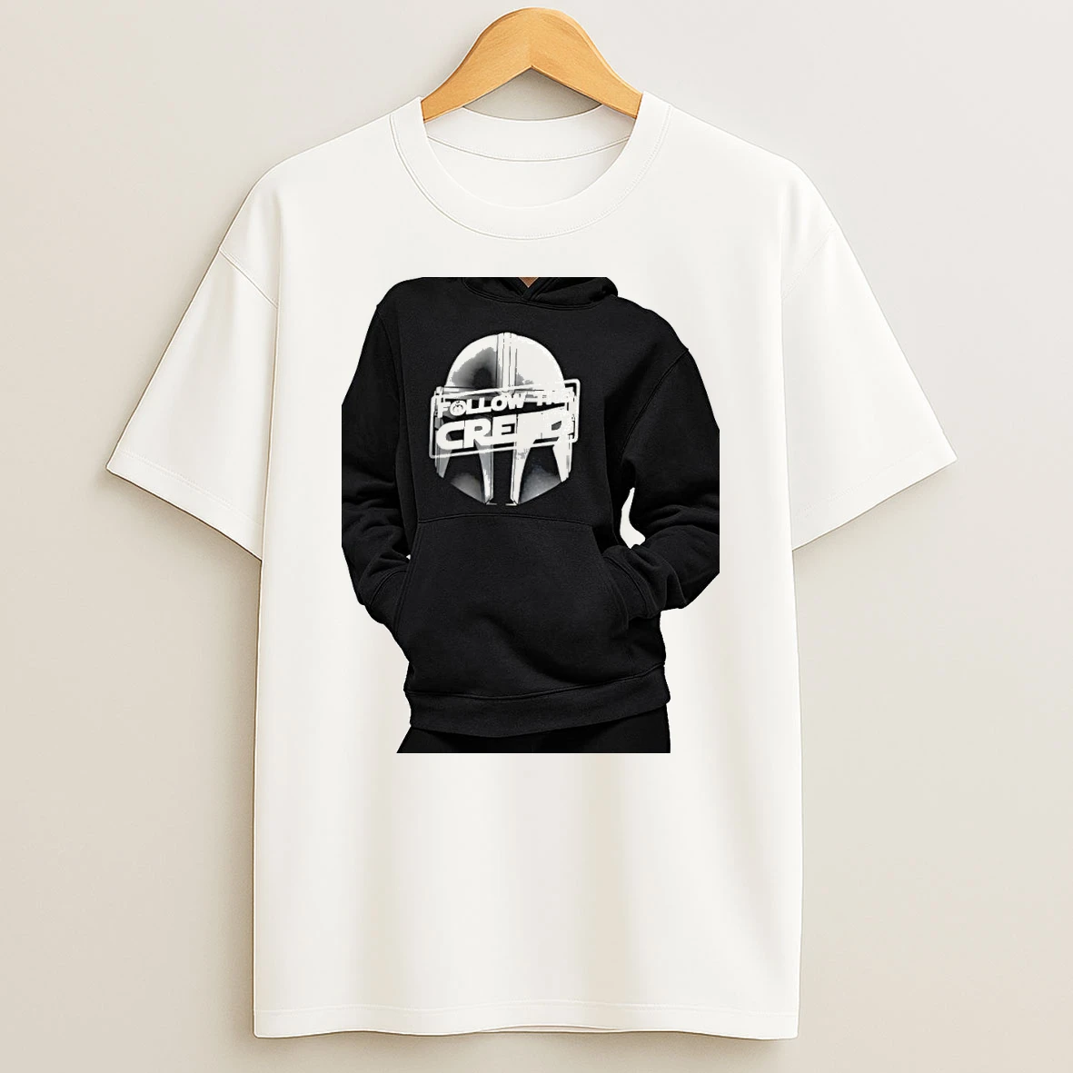 Officials Mandalorian Helmet Follow The Creed Star Wars Premium T Shirt Sweatshirt Hoodie