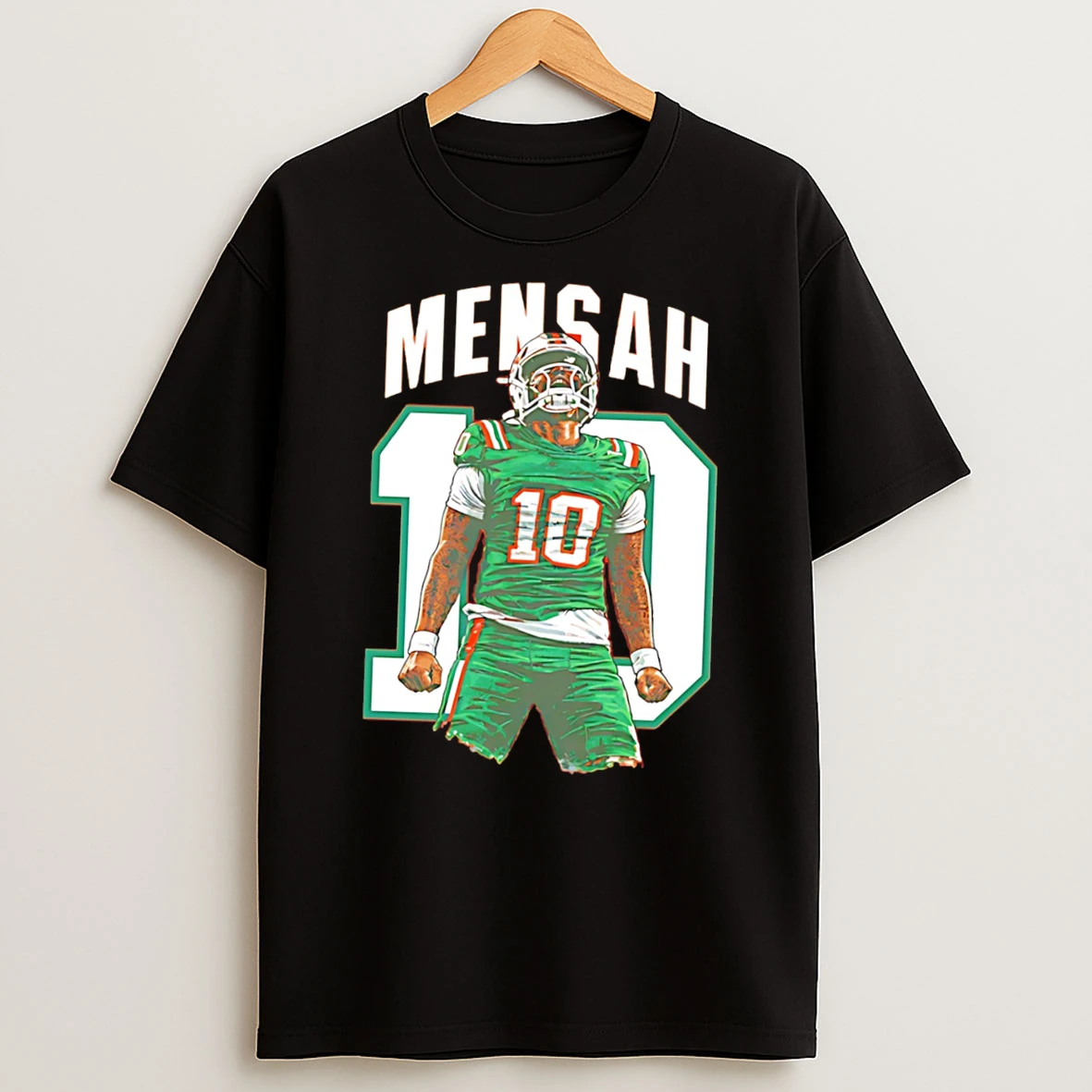 Officials Mensah 10 Miami Hurricanes Football Paint Tee Premium T Shirt Sweatshirt Hoodie