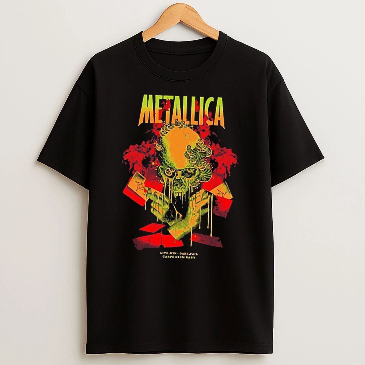 Officials Metallica Carpe Diem Baby 2026 Art Tee Premium T Shirt Sweatshirt Hoodie
