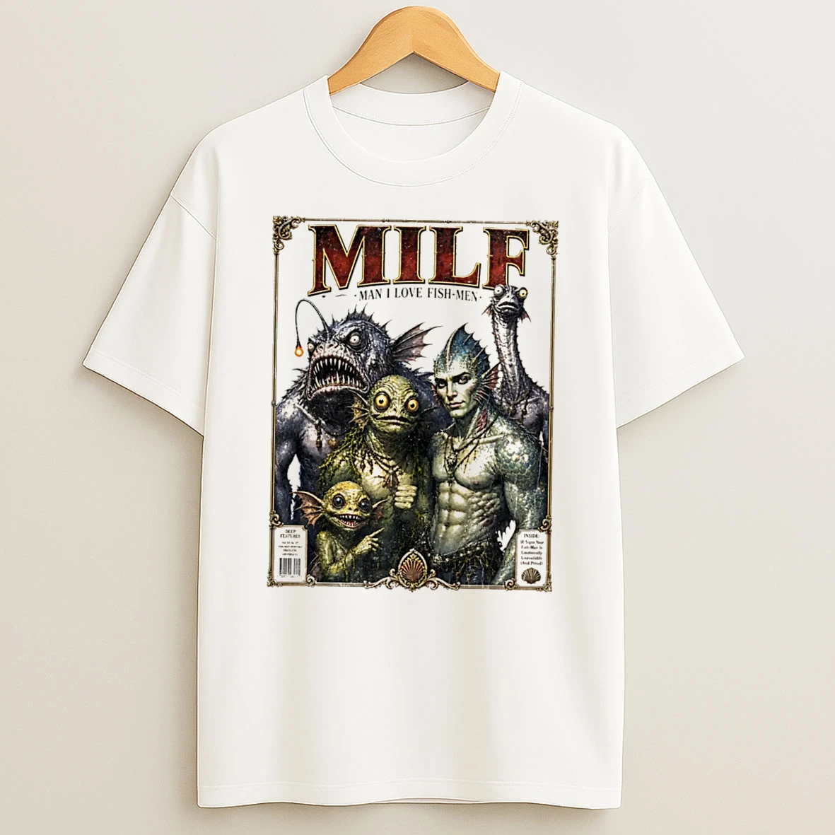 Officials Milf Man I Love Fish Men Magazine Cover Tee Premium T Shirt Sweatshirt Hoodie