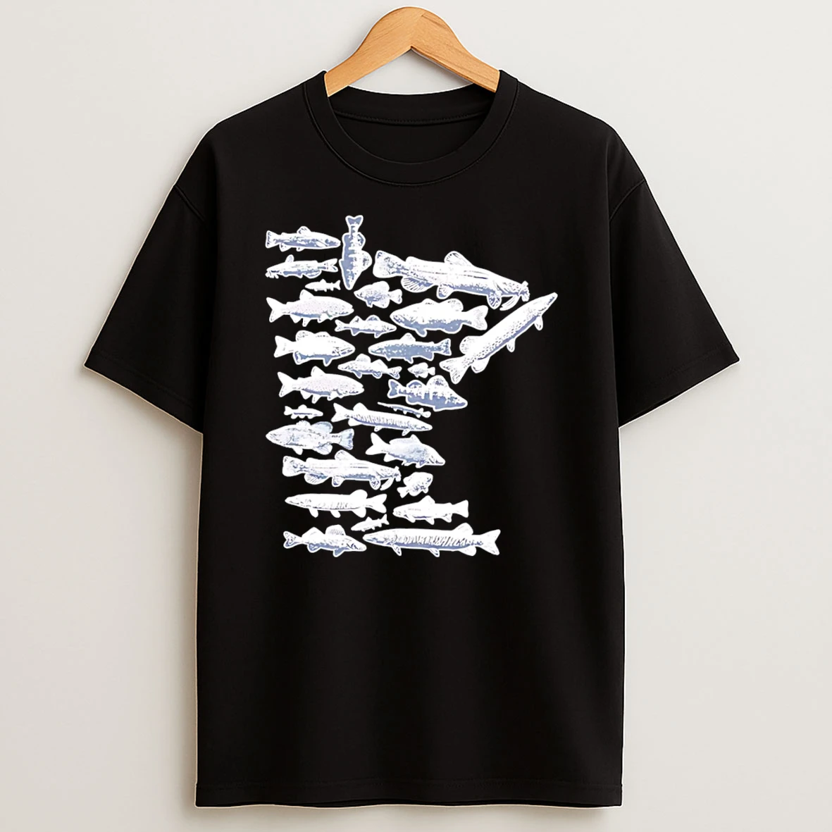 Officials Minnesota Fish Stamp State Map Fishing Wildlife Tee Premium T Shirt Sweatshirt Hoodie