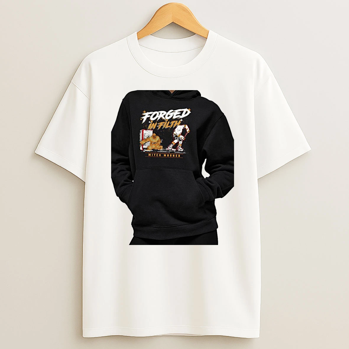 Officials Mitch Marner Forged In Filth Hockey Player Goalie Premium T Shirt Sweatshirt Hoodie