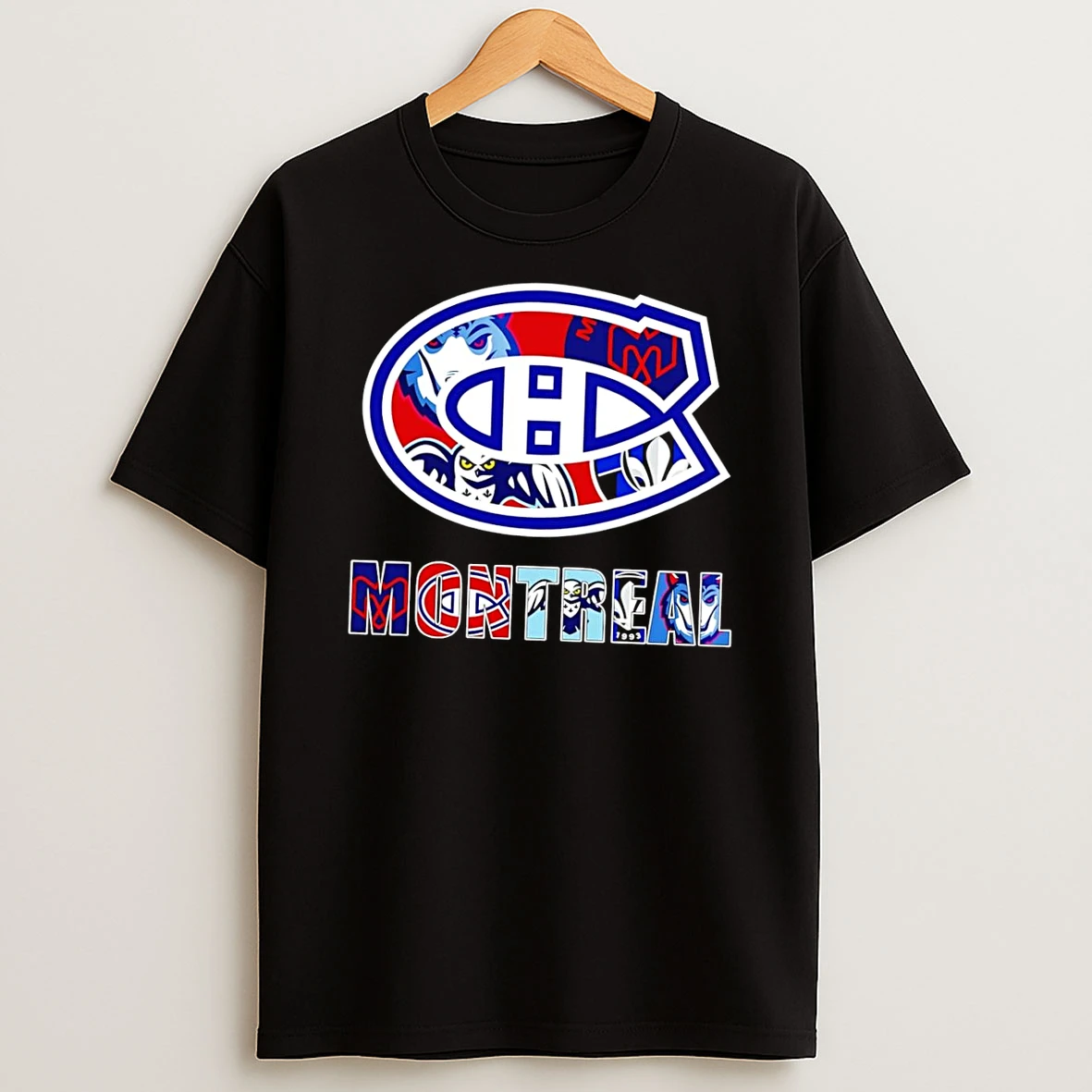 Officials Montreal Canadiens Logo Sports Teams Mashup Black Premium T Shirt Sweatshirt Hoodie