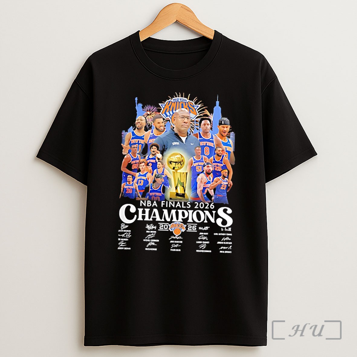 Officials New York Knicks Nba Finals 2026 Champions Team Collage Tee Shirt