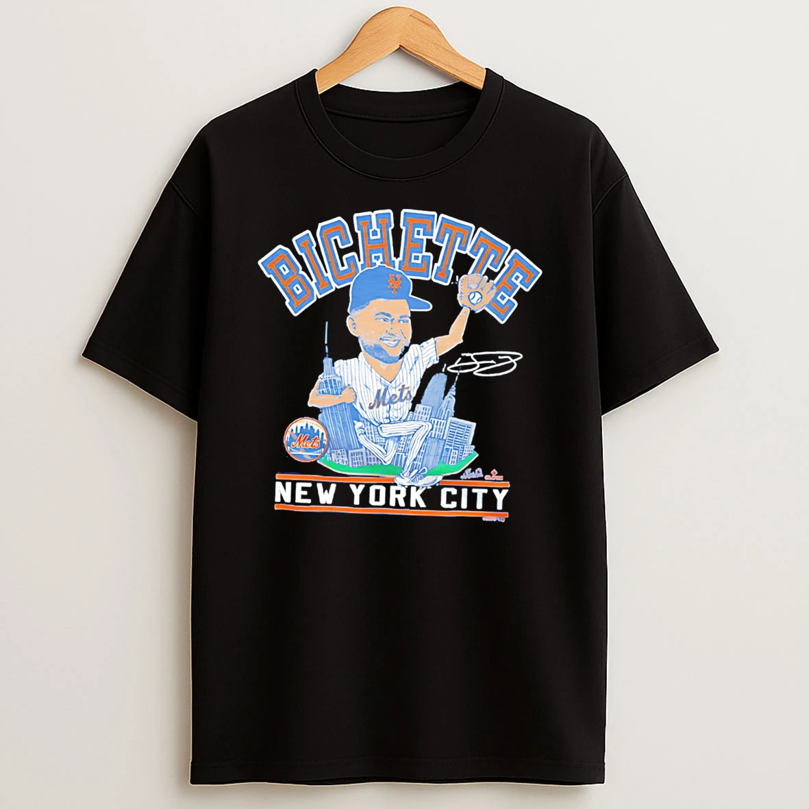 Officials New York Mets Bo Bichette Caricature Tri Blend Tee Premium T Shirt Sweatshirt Hoodie