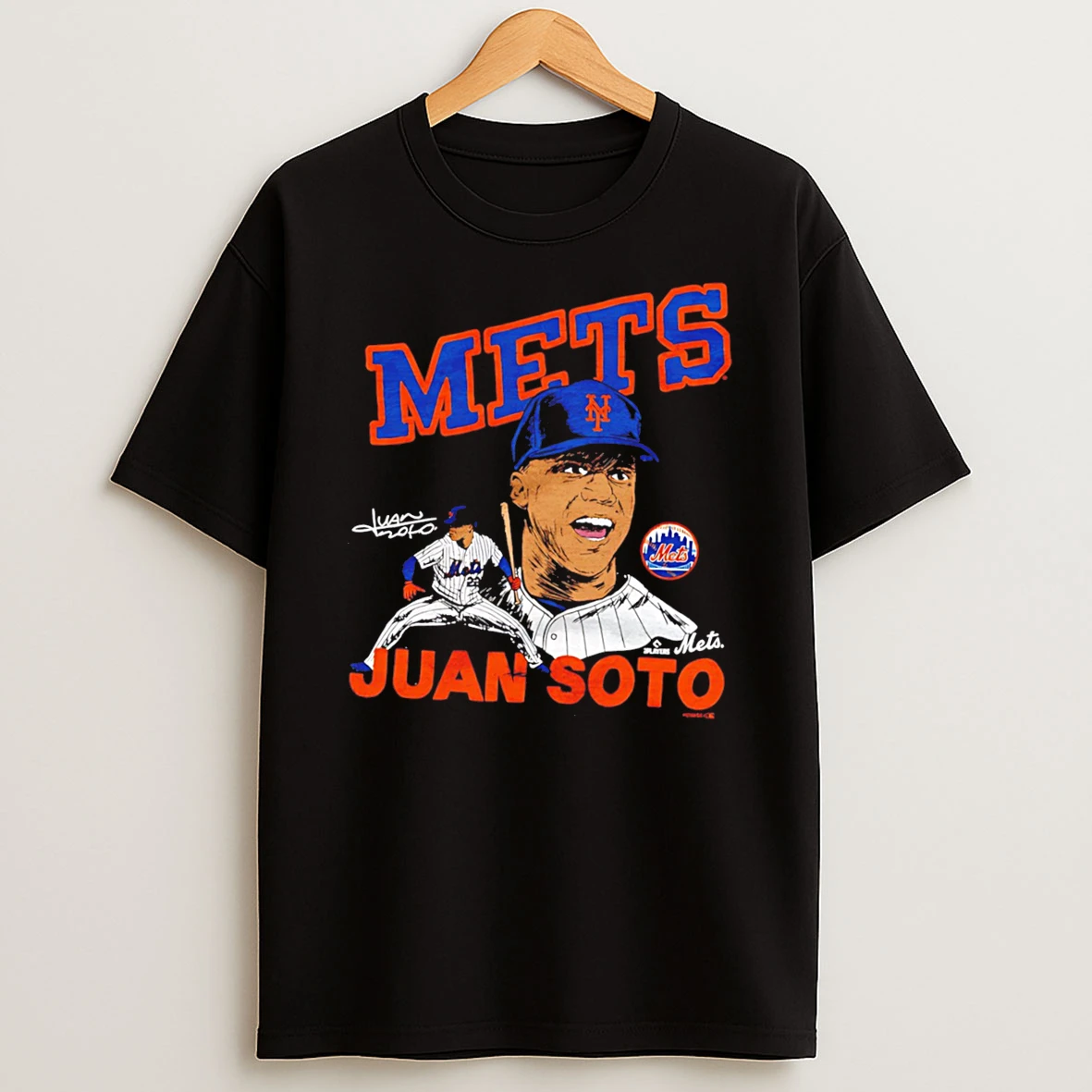 Officials New York Mets Juan Soto Caricature Tri Blend Tee Premium T Shirt Sweatshirt Hoodie