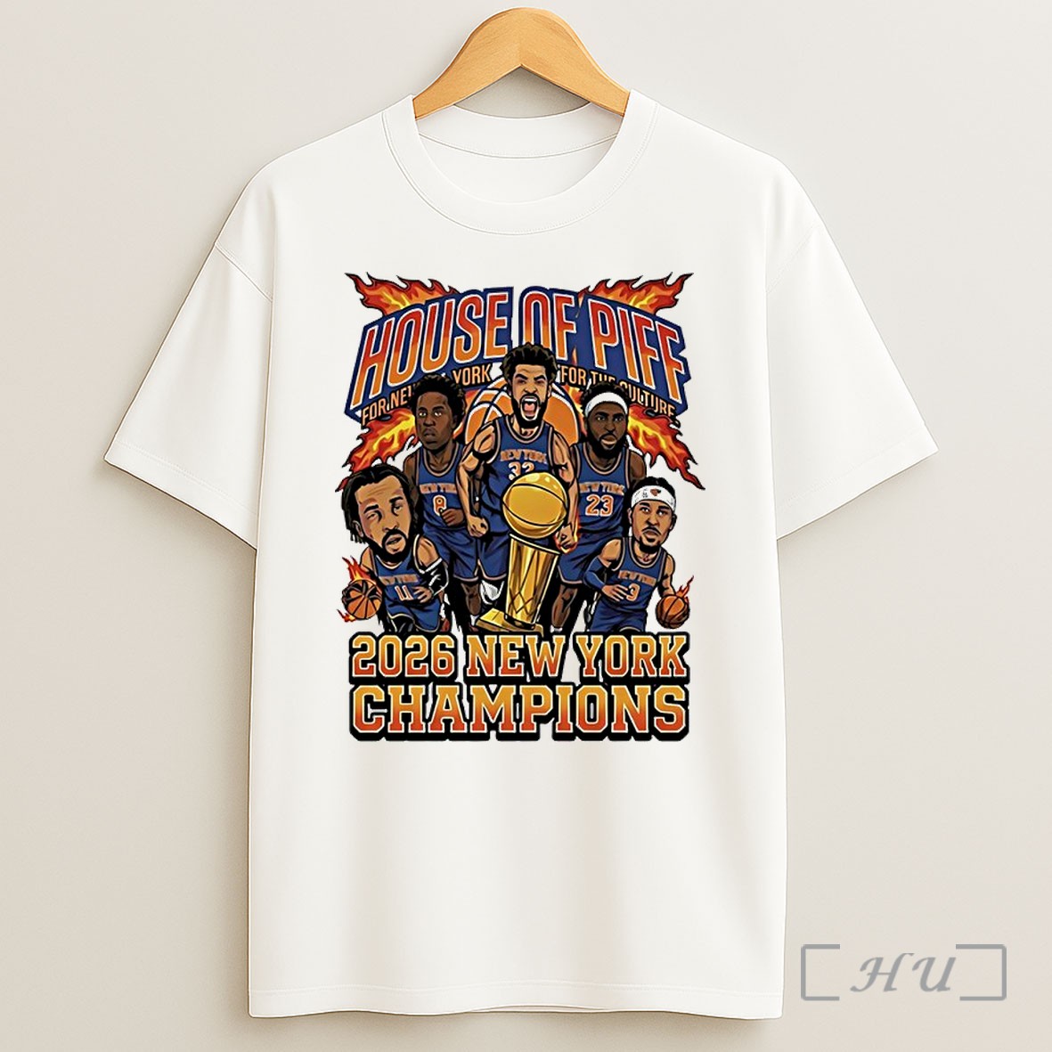 Officials New York Knicks House Of Piff 2026 Nba Champions Flame Graphic Shirt