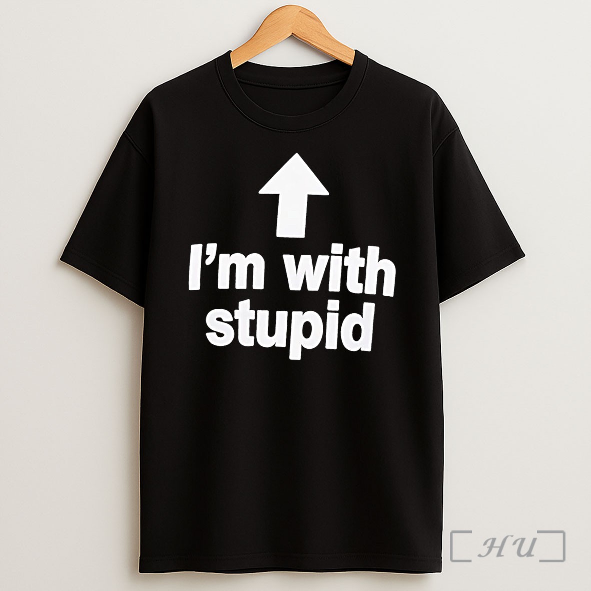 Officials Novelty Apparel I Am With Stupid Black Shirt