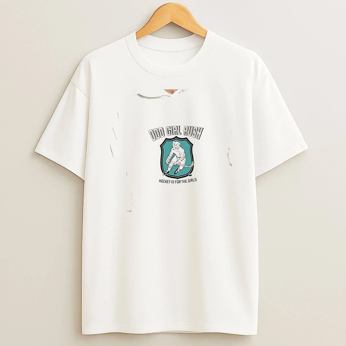Officials Odd Girl Rush Hockey Is For The Girls Female Ice Hockey Player Cartoon Art Premium T Shirt Sweatshirt Hoodie