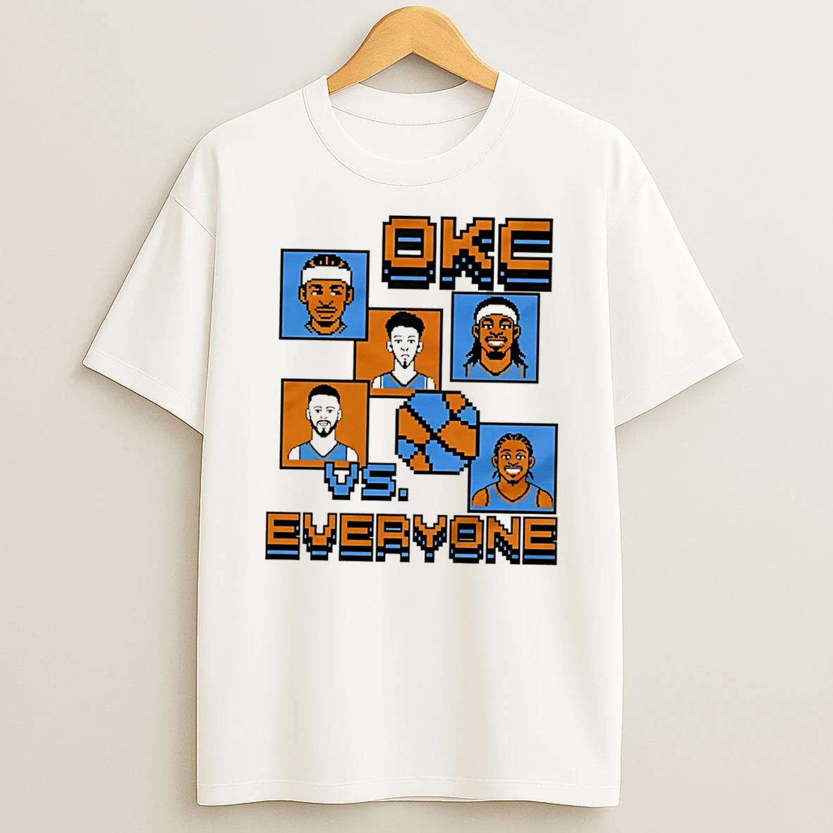 Officials Oklahoma City Thunder Okc Vs Everyone 8 Bit Tee Premium T Shirt Sweatshirt Hoodie