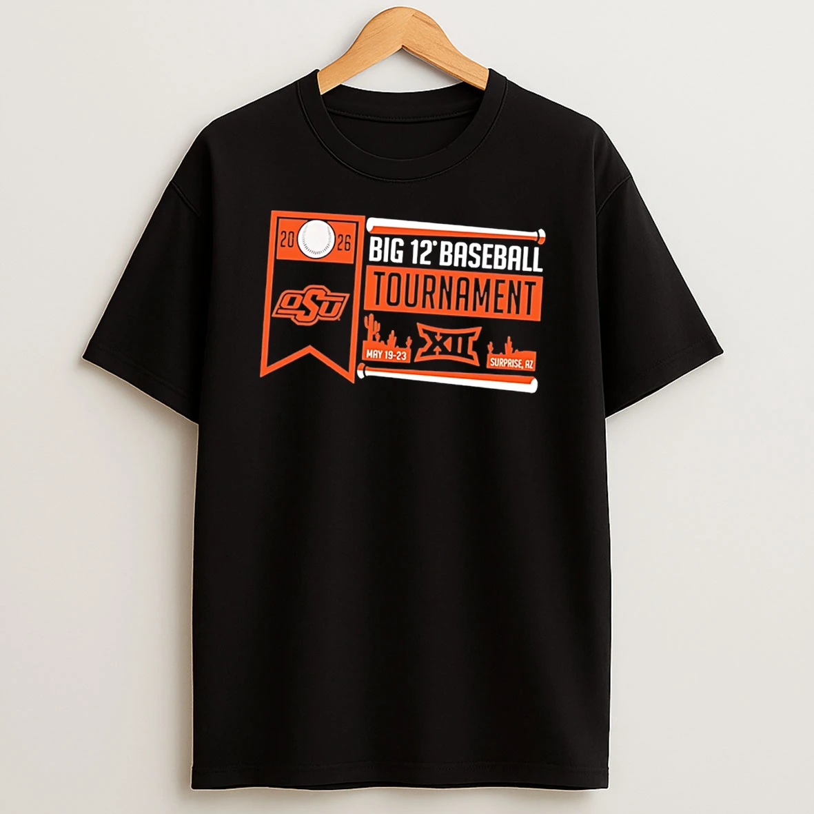 Officials Oklahoma State Cowboys 2026 Big 12 Baseball Tournament Participant Tee Premium T Shirt Sweatshirt Hoodie