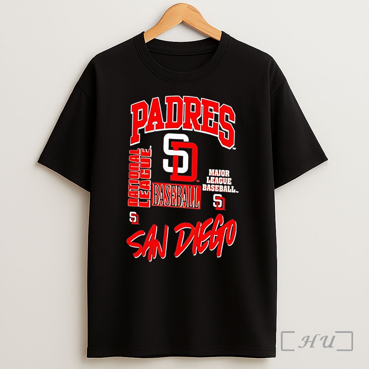 Officials Padres San Diego National League Major League Baseball Sd Logo Tee Shirt