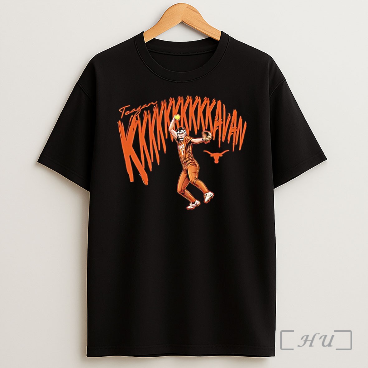 Officials Teagan Kavan 10 Texas Longhorns Strikeouts Caricature Shirt