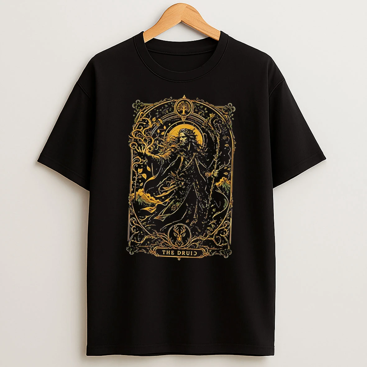 Officials The Druid Fantasy Forest Magic Celtic Art Tee Premium T Shirt Sweatshirt Hoodie