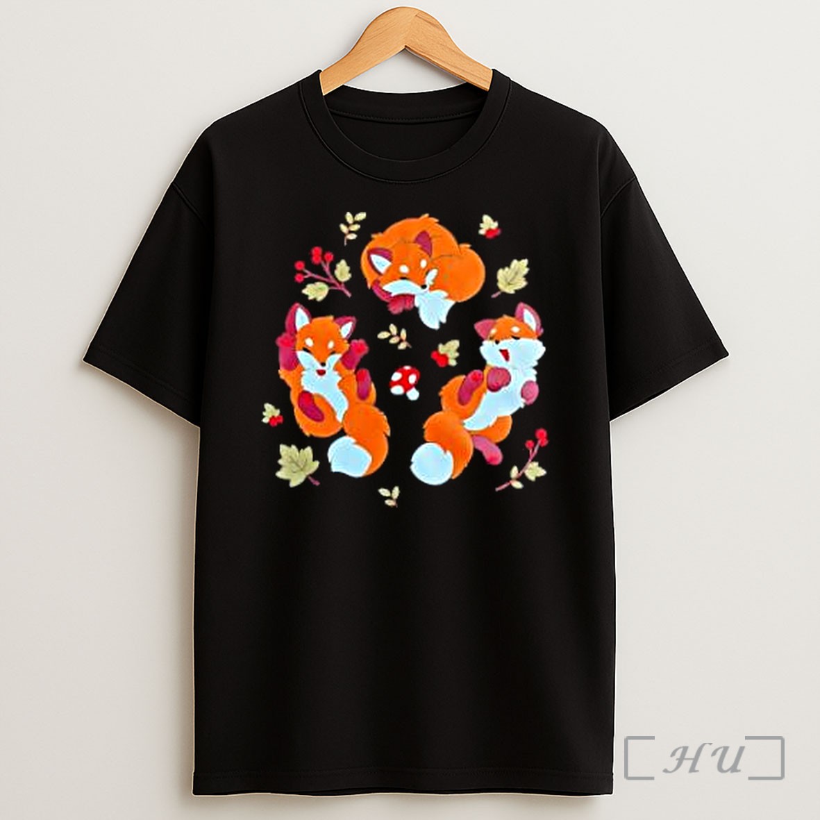 Officials Three Cute Foxes With Forest Shirt