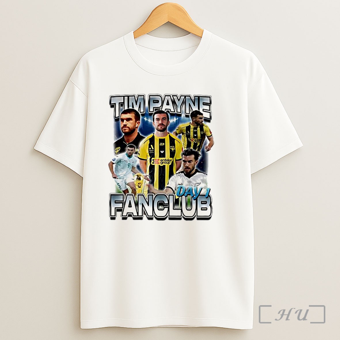 Officials Tim Payne Wellington Phoenix New Zealand All Whites Day 1 Fanclub 90s Graphic Shirt