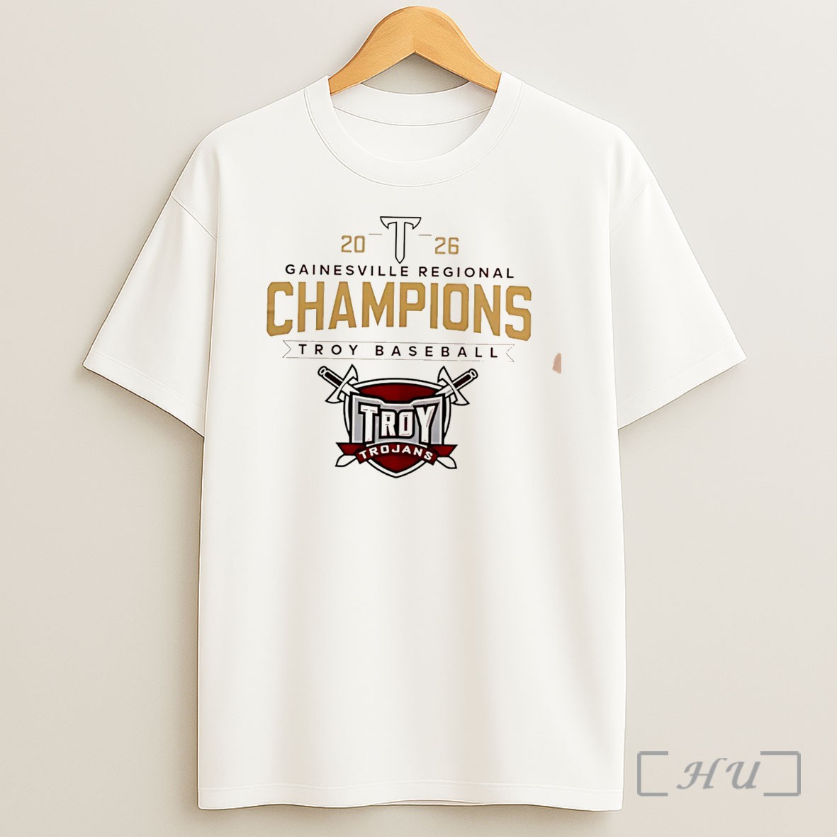 Officials Troy Trojans 2026 Gainesville Regional Champion Tee Shirt