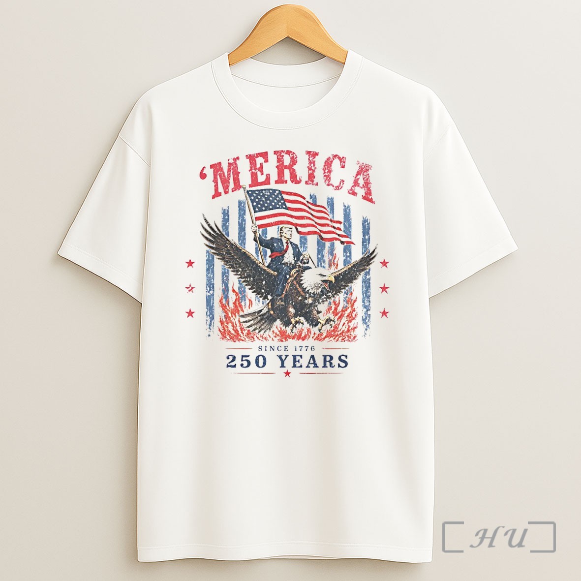 Officials Trump Riding Eagle America Since 1776 President 250th Anniversary 4th Of July Shirt