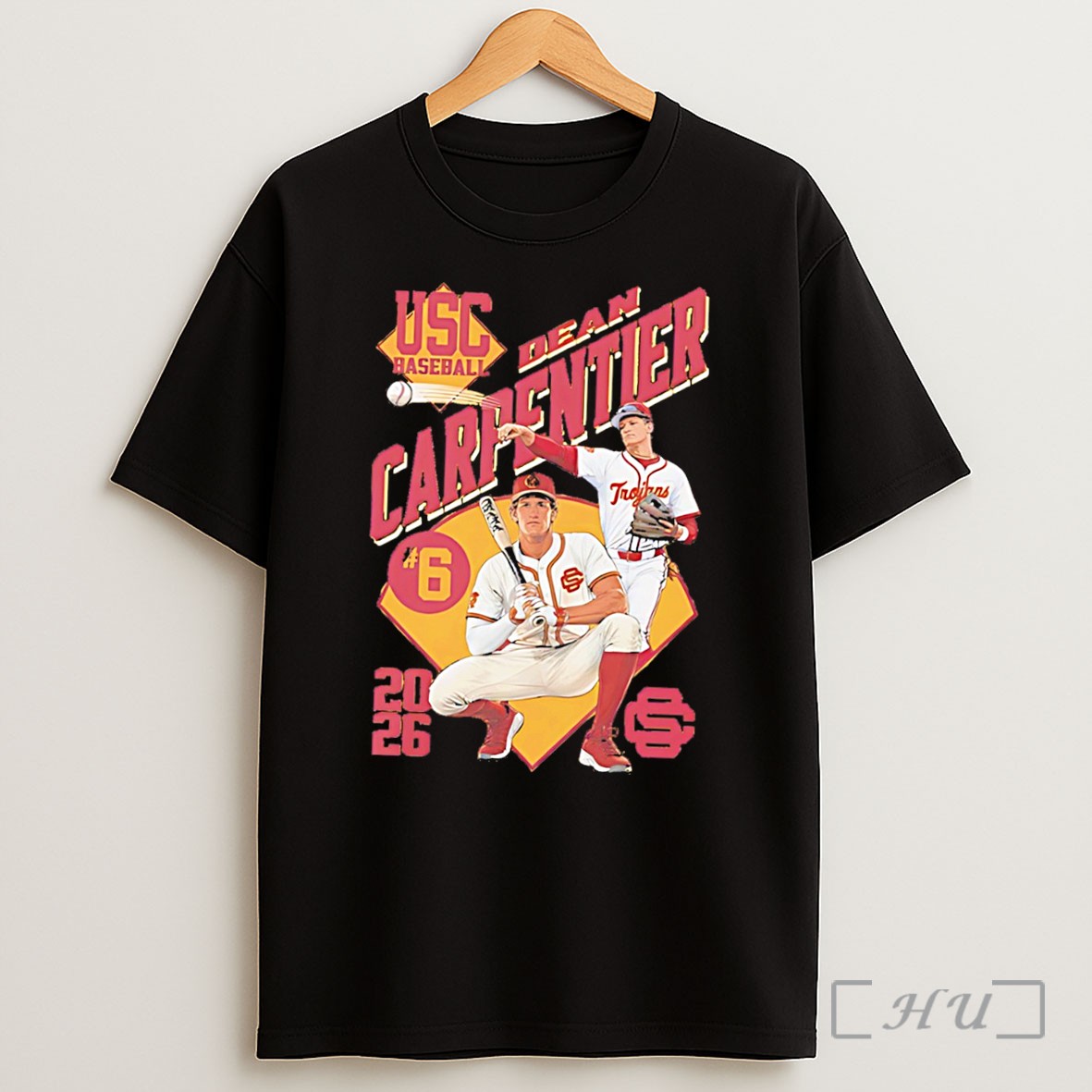 Officials Usc Trojans Dean Carpentier Posing Vintage Tee Shirt