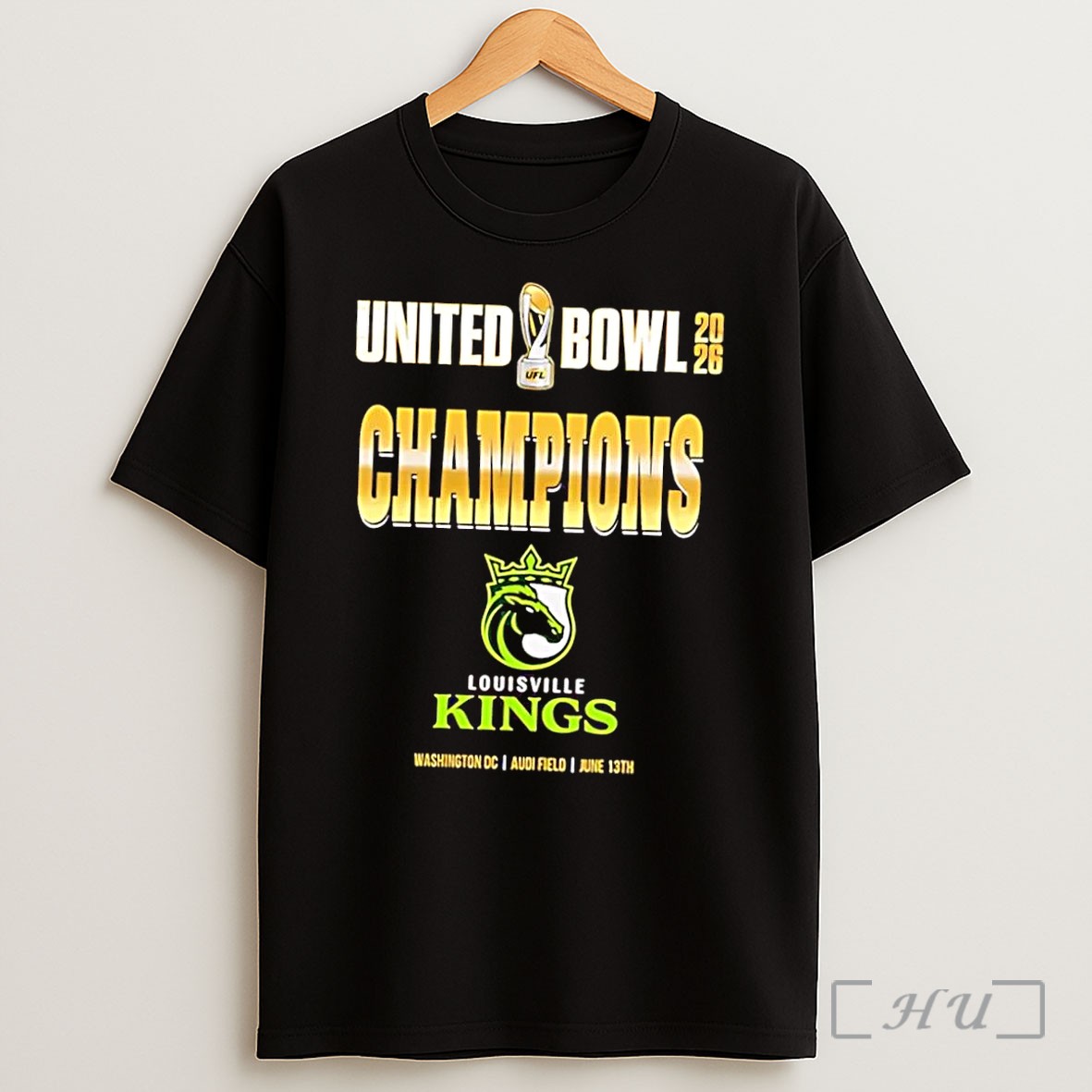 Officials United Bowl 2026 Champions Louisville Kings Black Shirt